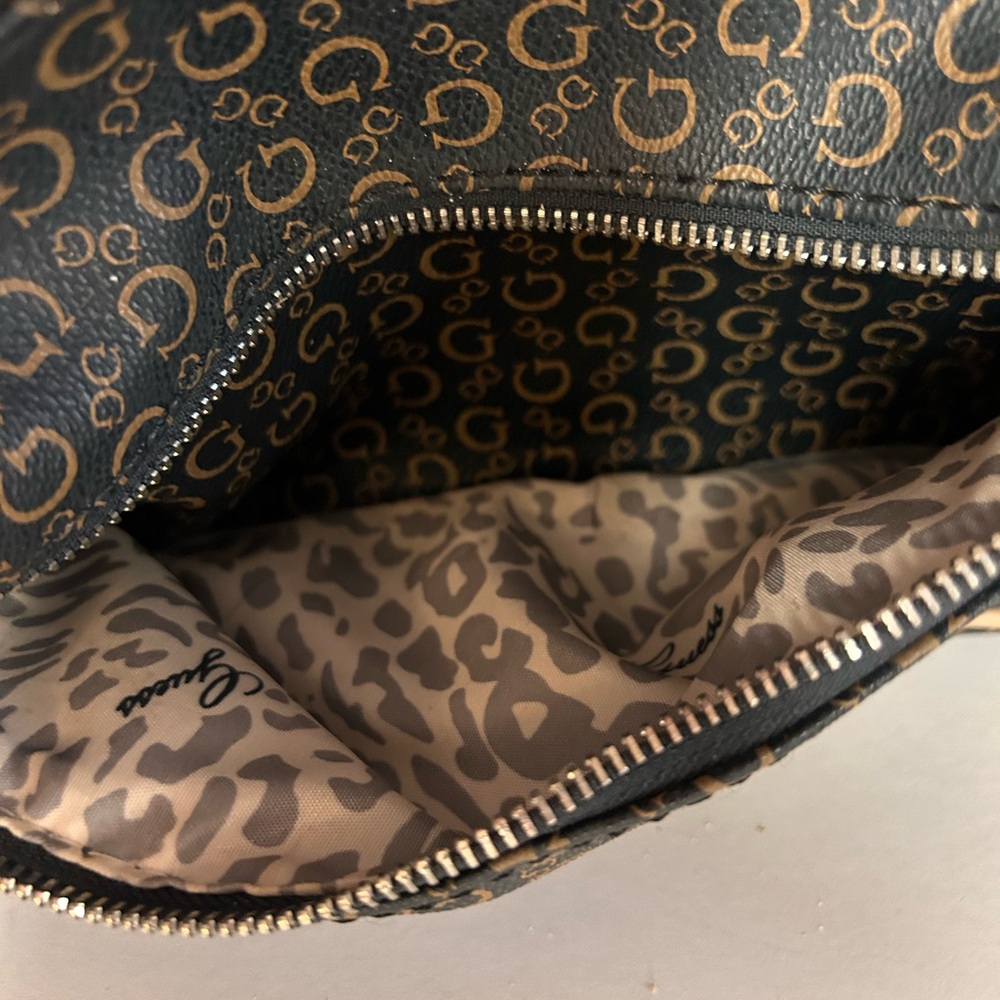 Guess Monogram Drawstring Backpack Brown + Tan - image 7